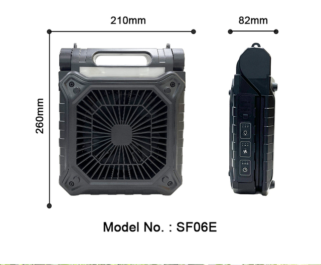 SF06E Mini Solar Portable Rechargeable Pedestal Cooling Light Desk Fan for Travel Fishing Barbecue Bedroom Kitchen Fan