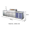 ZH601-1-BG Full Set Island Luxury Sink Station Stainless Steel Outdoor Kitchen Bar Cabinet