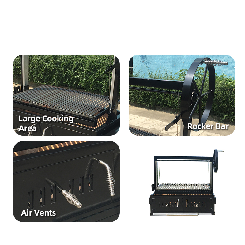 SC003K-T Portable Charcoal Grill Island Drop In Outdoor BBQ Grill 