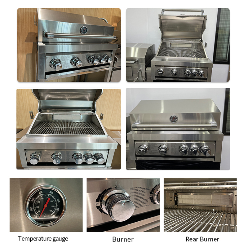 BN0004G Professional Bulit in Bbq Grill Outdoor Stainless Steel Kitchen Barbecue Gas Grills 