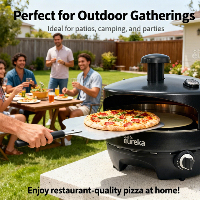 B-R16G Heavy-Duty Stainless Steel Outdoor Pizza Oven – Commercial-Grade Propane Pizza Oven for Backyard & Garden