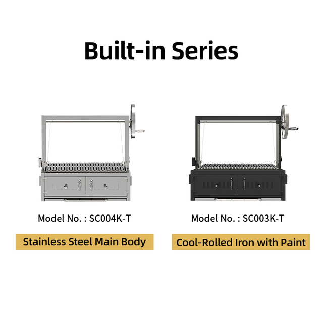 SC004K-T Built In Charcoal Grill Outdoor Kitchen Island BBQ Grill 