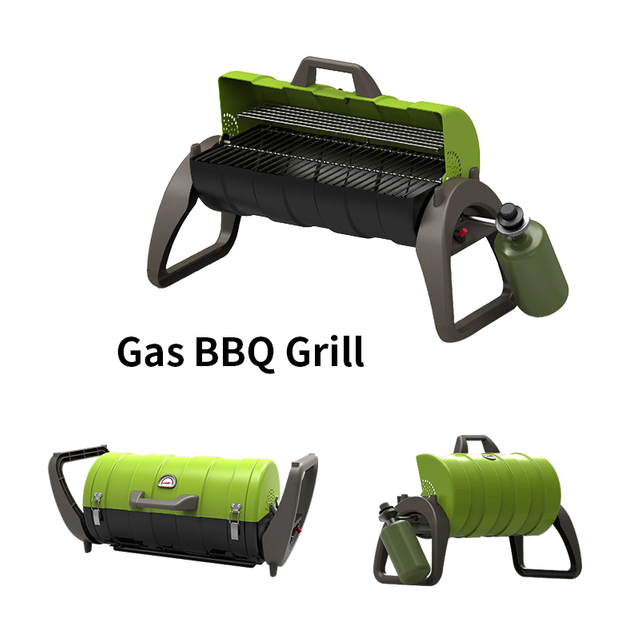 DJ003G-C Outdoor Portable foldable small cast iron camping Charcoal BBQ Grill