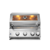 3-Burner Built-In Gas BBQ Grill | 39000 BTU Stainless Steel Outdoor Kitchen Insert with Infrared Rear Burner & LED Lights | Propane Grill Island Head CE Certified