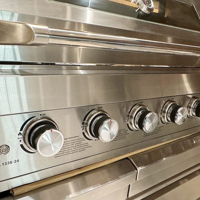 High Quality Premium Modern Modular Cabinet Rotisserie Smoker Propane Gas BBQ Grill 6 Burners Stainless Steel for Garden Party