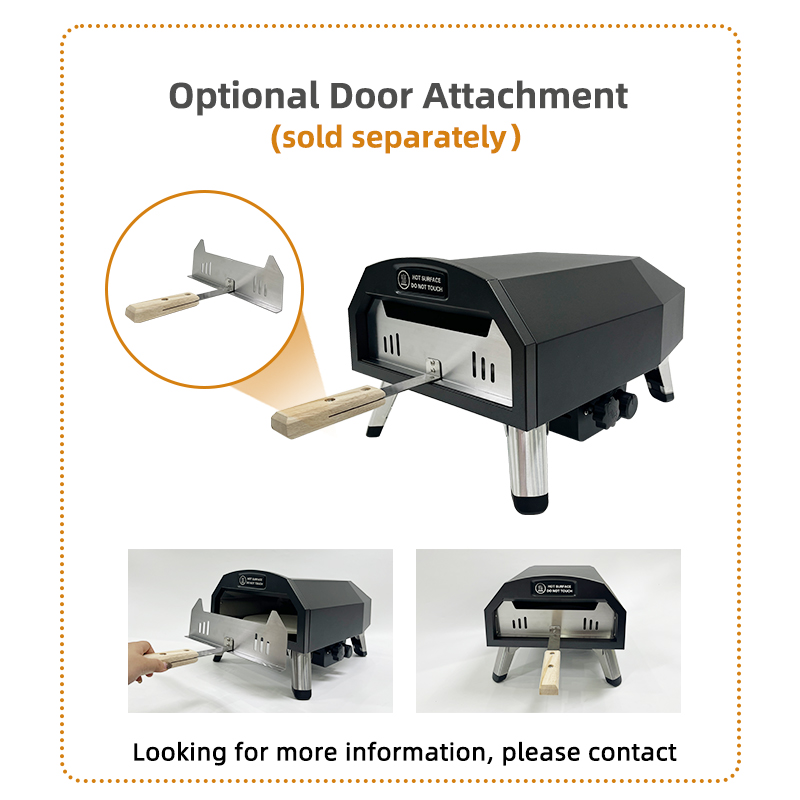 XN12S-R 12-Inch Gas Pizza Oven - Compact Outdoor Stainless Steel Pizza Oven with Even Heating for Backyard Pizza Nights & Family Meals