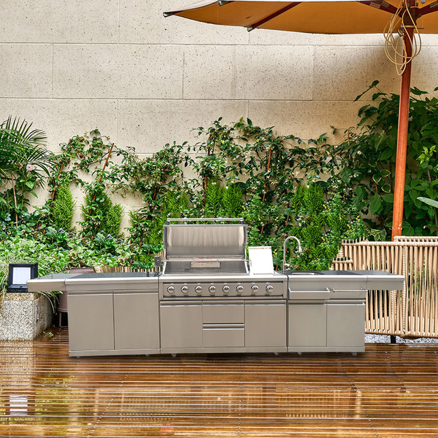 SG008BR-D Diy Outdoor Kitchen Cabinets Acnh Outdoor Kitchen Gas Bbq Grill Outdoor Kitchen Bar