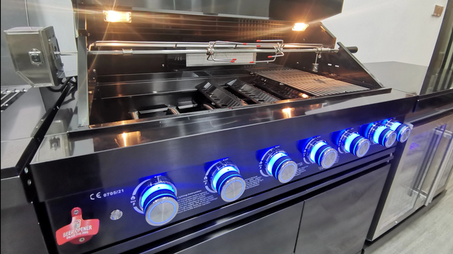 B-ZH601-1-SF Black Stainless Steel BBQ Grill Cabinet Outdoor Kitchen Black Stainless Steel 