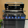 91100 BTU Stainless Steel Gas BBQ Grill | Rotisserie Gas Grill with Cabinet | 304 Propane Outdoor Barbecue Grill for Backyard Garden Party