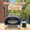 XN12S-R 12-Inch Gas Pizza Oven - Compact Outdoor Stainless Steel Pizza Oven with Even Heating for Backyard Pizza Nights & Family Meals