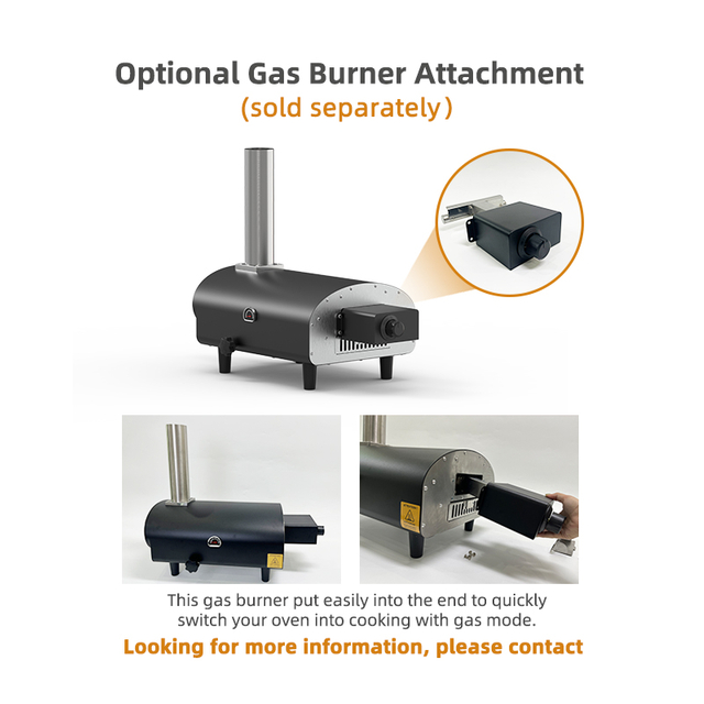 YT12M 12-Inch Stainless Steel Rotary Stone Cooker Portable Outdoor Pizza Oven