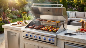 Stainless steel outdoor grill.png