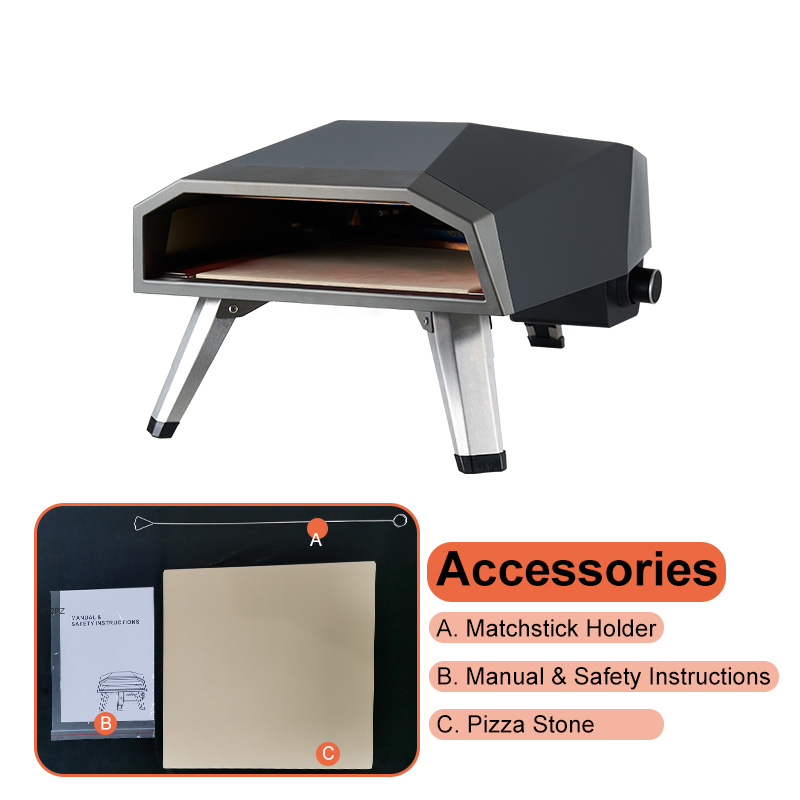 S12PZ Multi Fuel Gas Fired Pizza Oven Outdoor Versatile Cooking Choice