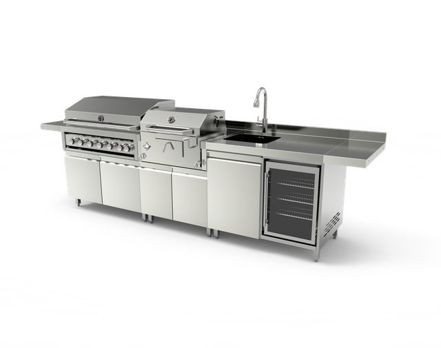 BN0006GC-SF Wholesale Outdoor Camping Kitchen Island With Grill Outdoor Kitchen Set