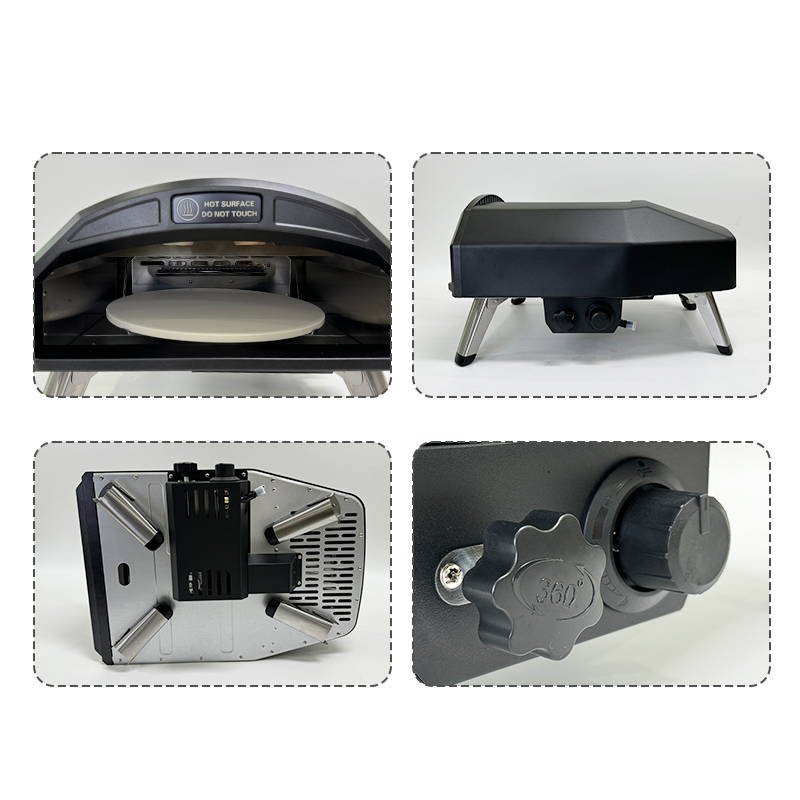 XN16-R Professional 15-Inch Gas Pizza Oven - Countertop Pizza Oven with Fast Ignition for Homemade Crispy Crust Pizzas