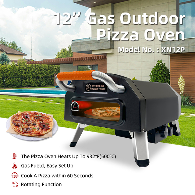XN12P Garden-Ready Pizza Oven Rotating Gas Pizza Oven for Restaurants