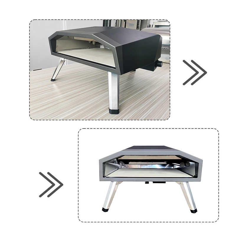 Eureka S16PZ 16" Portable Propane Gas Pizza Oven - Outdoor Tabletop Pizza Maker for Garden & Patio