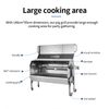 Professional 1.9m Whole Pig Roaster - 50000BTU/14.6KW Gas & Charcoal Hybrid Spit Grill - Commercial Rotisserie Station - Heavy-Duty Stainless Steel Asado Grill