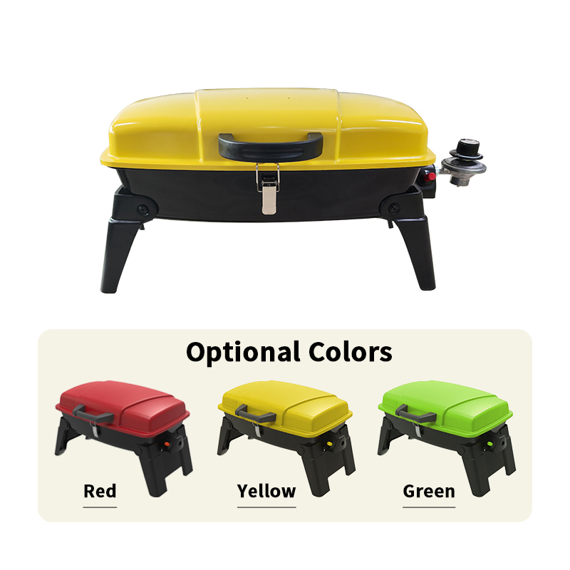 Portable Foldable Charcoal BBQ Grill | Compact Camping Barbecue Grill for 1-3 People | Outdoor Folding Gas/Charcoal Grill with Stainless Steel Grate for Picnic Beach Garden