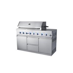 Eureka Professional 103,000 BTU Gas Grill - 6+1+1 Stainless Steel BBQ Station with Infrared Rear & Side Burner