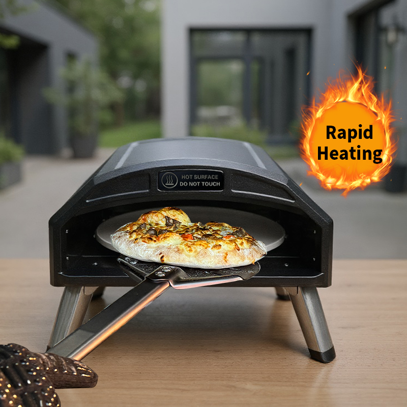 15 Inch Freestanding Gas Pizza Portable Stainless Steel Outdoor Cooking Single Pizza Oven