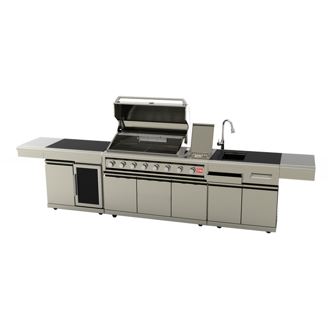 SG008BF Gas BBQ Grill Cabinet with Wine Cooler