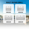 Eureka 30,000 BTU Professional 3-Burner Tabletop Gas Grill - High-Power Portable Propane BBQ for RV, Camping & Tailgating