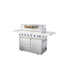 Eureka Professional 7-Burner 304 Stainless Steel Gas Grill - 91100 BTU Outdoor BBQ Station with Side Burner