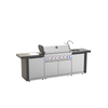 LX601-1-S Modern Premium Stainless Steel Modular BBQ Cabinet Outdoor Kitchen Barbecue Full Set