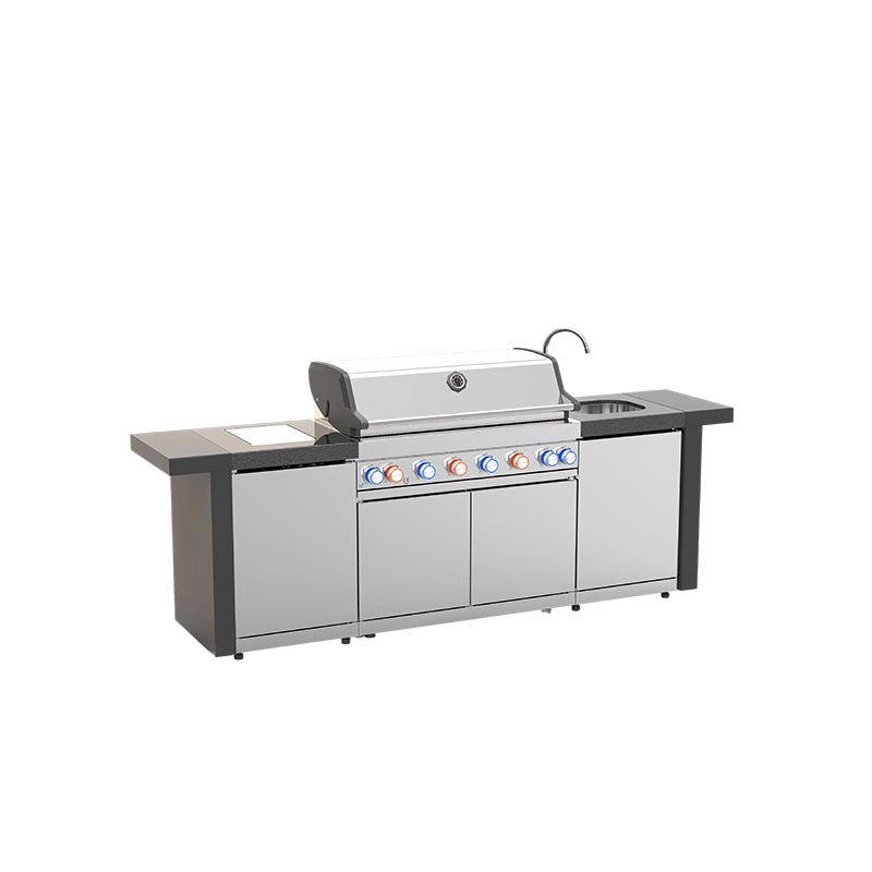 LX601-1-S Modern Premium Stainless Steel Modular BBQ Cabinet Outdoor Kitchen Barbecue Full Set