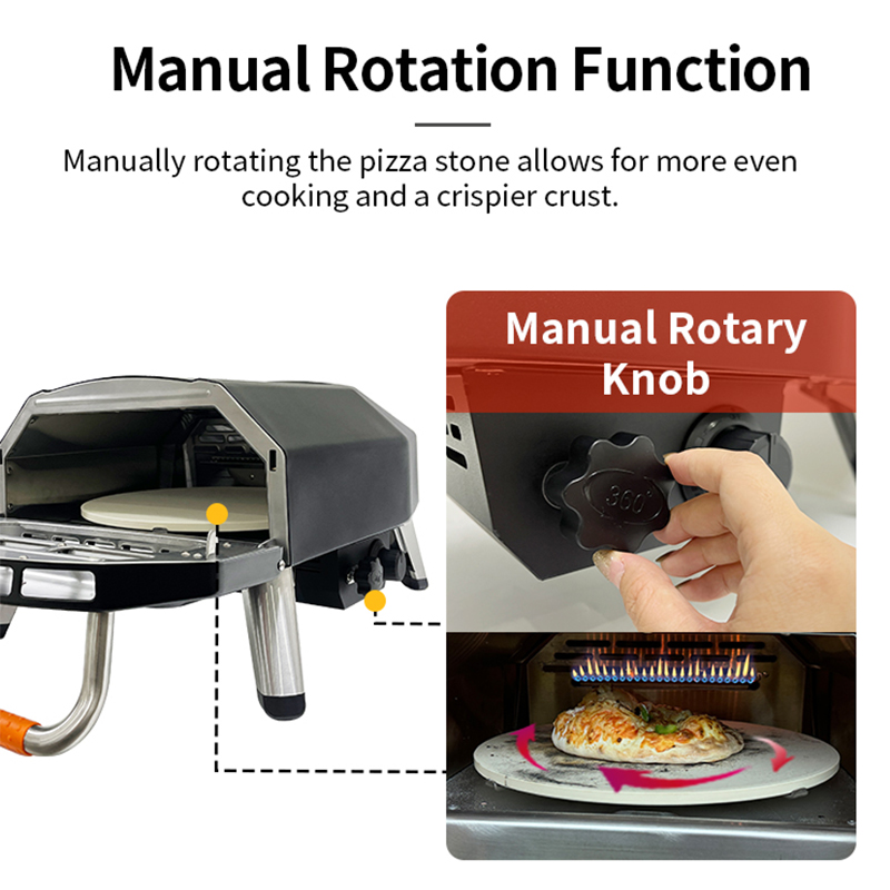 XN16P 16 Inch Countertop Pizza Oven Pizza Oven Portable Outdoor Kitchen Gas-Powered Pizza Oven
