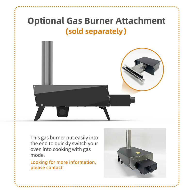 SN12M-R Portable 12 Inch Table Top Rotating Wood Pizza Oven with Stone