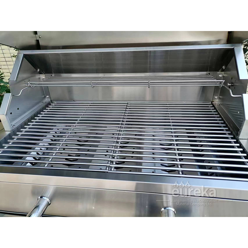 BN400GC Stainless Steel LPG Propane Charcoal Smoker Dual Fuel Built in BBQ Grill for Outdoor Kitchen