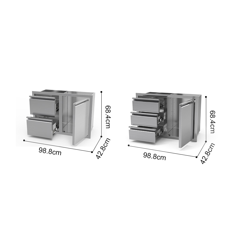 BN002R Stainless Steel Outdoor Kitchen Wall for Home Modular Outdoor Kitchen