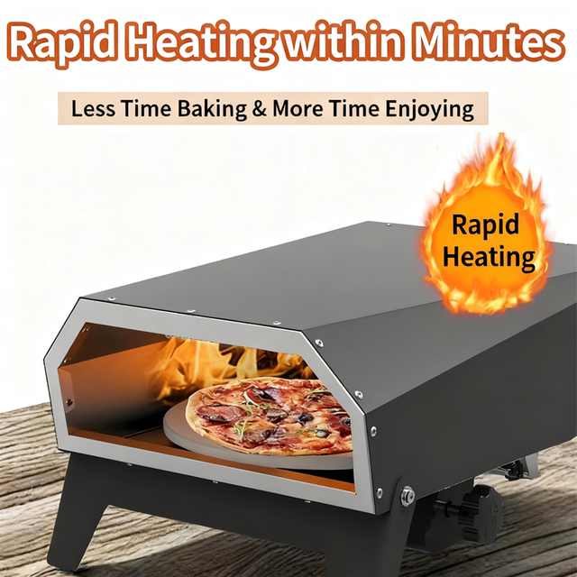 SN12-R Foldable Portable Pizza Oven – Lightweight Outdoor Propane Pizza Oven for Camping, Beach & Backyard