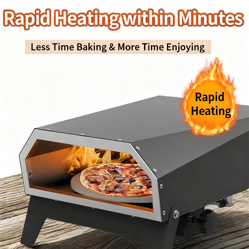 SN12-R BBQ and Gas Pizza Oven 2 in 1 Outdoor Grill & Pizza Oven Combo