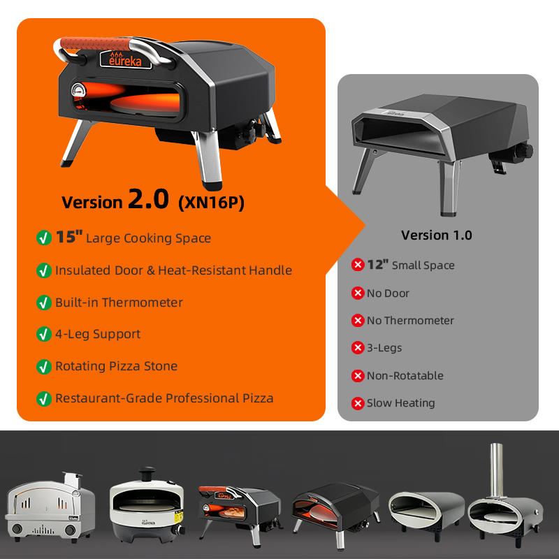 XN16P Propane Gas Pizza Oven Outdoor Perfect for Garden & Patio Pizza Making