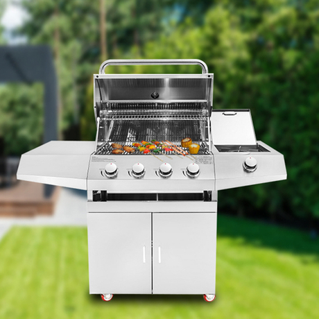 Durable 4+1 Burner Stainless Steel Gas BBQ Grill for Commercial Restaurant Use.jpg