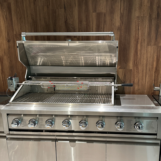 SG008B-WLF Modern Stainless Steel Gas Grill with Movable Design Accessory Sink Bbq Outdoor Kitchen Cabinet