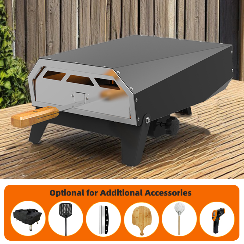 SN12-R Foldable Portable Pizza Oven – Lightweight Outdoor Propane Pizza Oven for Camping, Beach & Backyard