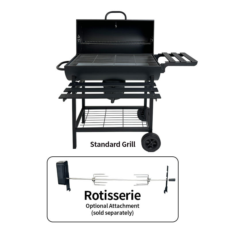 EY010 Small Portable Charcoal Grill Cast Iron BBQ Grill For Indoor & Outdoor Use