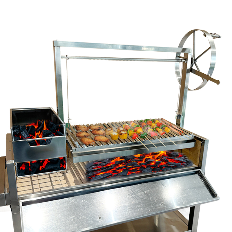AG01C-T Built In Charcoal Outdoor Kitchen Island BBQ Grill 