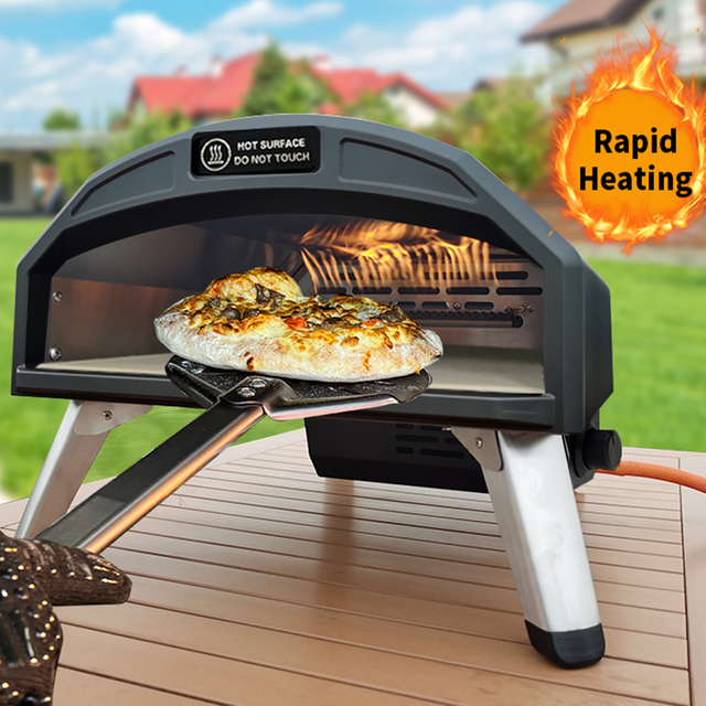 XN16 Portable Outdoor Kitchen Gas-Powered Pizza Oven Rotating Pizza Oven Dual Fuel Pizza Oven 16” Pizza Oven