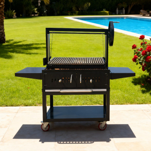 SC003K Stainless Steel Barbecue Santa Maria Argentine Unit Party Size Outdoor Bbq Charcoal Wood Grill Kit