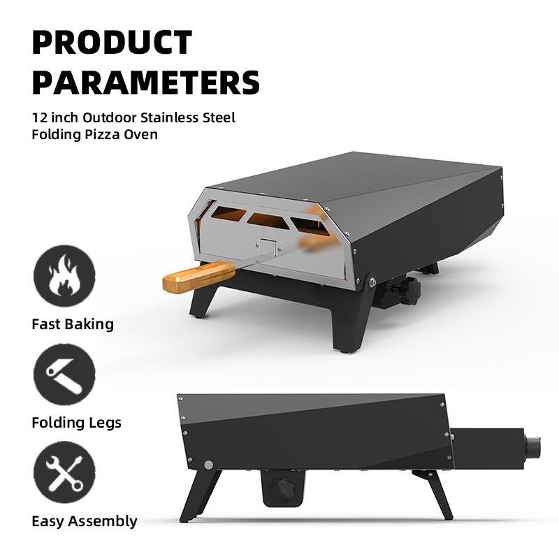 SN12-R Foldable Portable Pizza Oven – Lightweight Outdoor Propane Pizza Oven for Camping, Beach & Backyard
