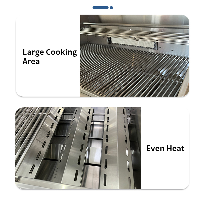 BN0006G 6+1 Burner Built-in Gas BBQ Grill for Outdoor Kitchens