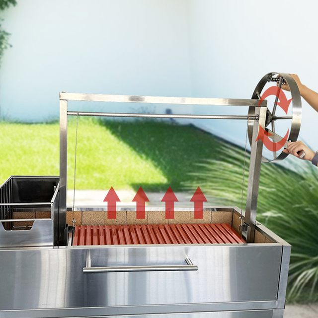 AG01C-T Built In Charcoal Outdoor Kitchen Island BBQ Grill 