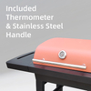 3-Burner Gas BBQ Grill Cart with Side Shelves | Portable Outdoor Kitchen Island with CE Certification | Wheeled Charcoal Gas Barbecue Grill Cabinet for Backyard Patio Camping