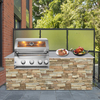 3-Burner Built-In Gas BBQ Grill | 39000 BTU Stainless Steel Outdoor Kitchen Insert with Infrared Rear Burner & LED Lights | Propane Grill Island Head CE Certified
