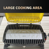 Portable Foldable Charcoal BBQ Grill | Compact Camping Barbecue Grill for 1-3 People | Outdoor Folding Gas/Charcoal Grill with Stainless Steel Grate for Picnic Beach Garden